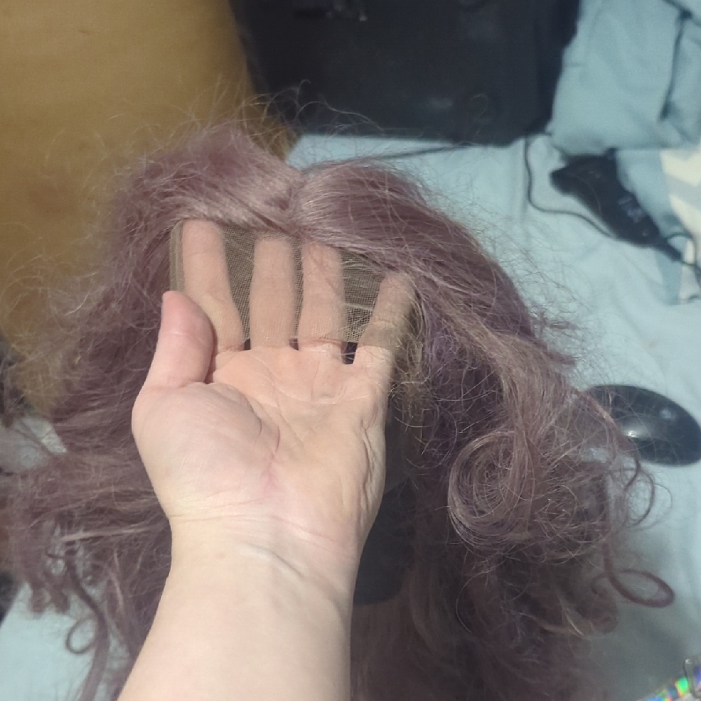 Curly Lavender Wig for Women